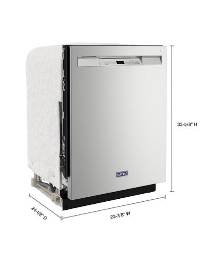 Stainless steel tub dishwasher with Dual Power Filtration
