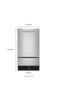 KitchenAid® 18'' Automatic Ice Maker with PrintShield™ Finish.