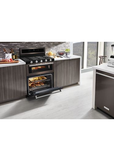 30-Inch 5 Burner Gas Double Oven Convection Range
