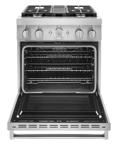 KitchenAid® 30'' Smart Commercial-Style Dual Fuel Range with 4 Burners