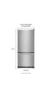 19 cu. ft. 30-Inch Width Full Depth Non Dispense Bottom Mount Refrigerator