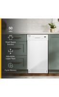 Small-Space Compact Dishwasher with Stainless Steel Tub.