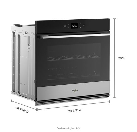 5.0 Cu. Ft. Single Wall Oven with Air Fry When Connected