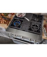 KitchenAid® 30'' Smart Commercial-Style Dual Fuel Range with 4 Burners
