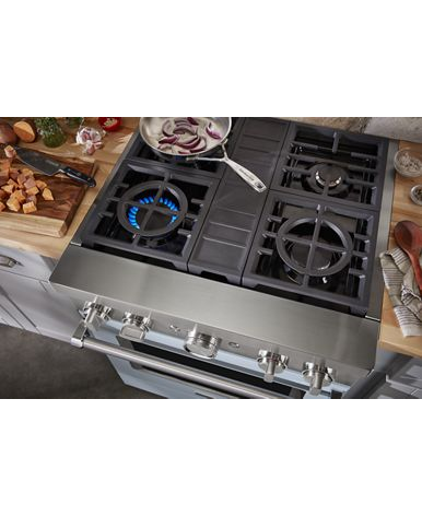 KitchenAid® 30'' Smart Commercial-Style Dual Fuel Range with 4 Burners