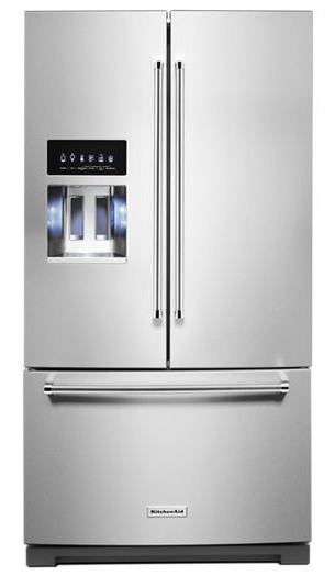 26.8 cu. ft. 36-Inch Width Standard Depth French Door Refrigerator with Exterior Ice and Water and PrintShield™ finish