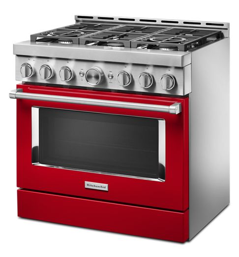 KitchenAid® 36'' Smart Commercial-Style Gas Range with 6 Burners