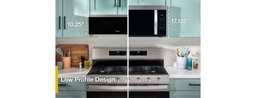 1.1 cu. ft. Smart Low Profile Microwave Hood Combination with 450 CRM 4-Speed Venting