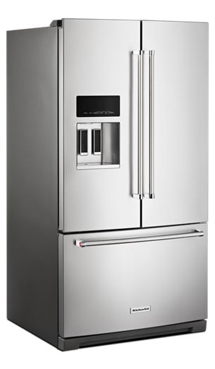 26.8 cu. ft. 36-Inch Width Standard Depth French Door Refrigerator with Exterior Ice and Water and PrintShield™ finish