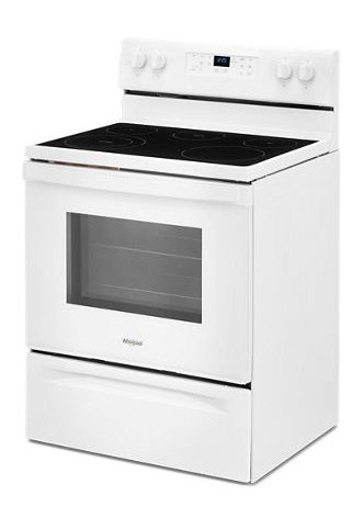 5.3 cu. ft. Whirlpool® electric range with Frozen Bake™ technology.