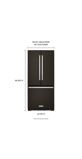 20 cu. Ft. 30-Inch Width Standard Depth French Door Refrigerator with Interior Dispense