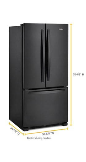 33-inch Wide French Door Refrigerator - 22 cu. ft.