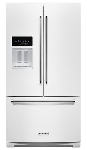 26.8 cu. ft. 36-Inch Width Standard Depth French Door Refrigerator with Exterior Ice and Water and PrintShield™ finish