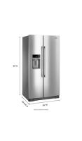 36- Inch Wide Counter Depth Side-by-Side Refrigerator- 21 Cu. Ft.