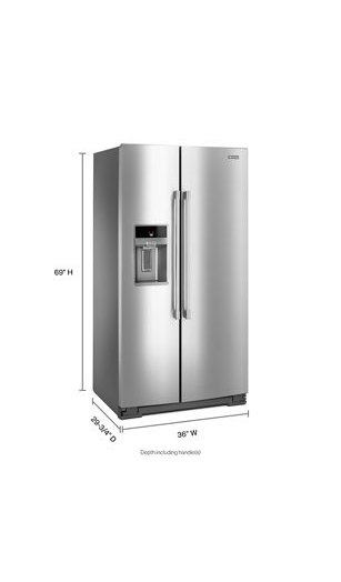 36- Inch Wide Counter Depth Side-by-Side Refrigerator- 21 Cu. Ft.