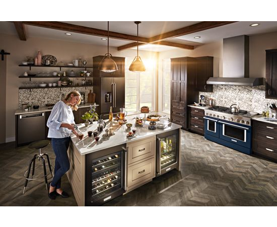 KitchenAid® 48'' Smart Commercial-Style Dual Fuel Range with Griddle