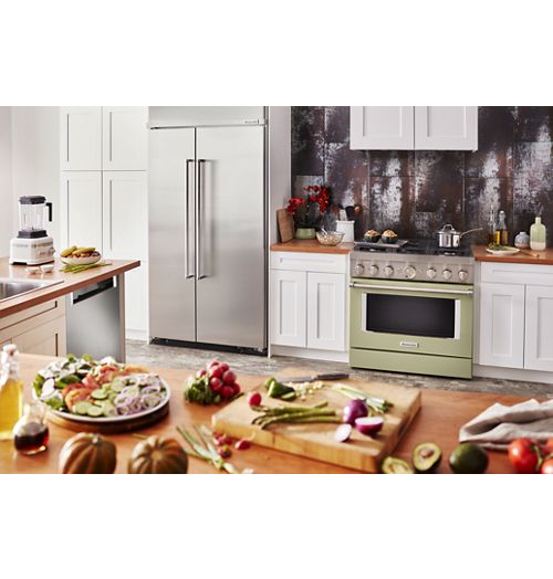 KitchenAid® 36'' Smart Commercial-Style Dual Fuel Range with 6 Burners