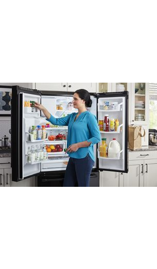 36- Inch Wide French Door Refrigerator with PowerCold® Feature - 25 Cu. Ft.