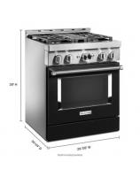 KitchenAid® 30'' Smart Commercial-Style Gas Range with 4 Burners