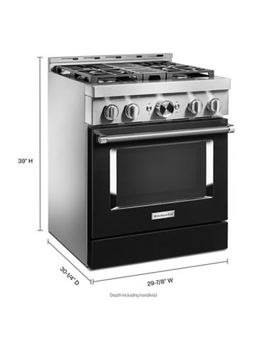 KitchenAid® 30'' Smart Commercial-Style Gas Range with 4 Burners