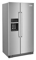 19.9 cu ft. Counter-Depth Side-by-Side Refrigerator with Exterior Ice and Water and PrintShield™ finish