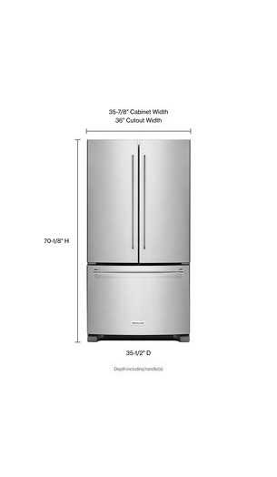 25 Cu. Ft. 36-Width Standard Depth French Door Refrigerator with Interior Dispense