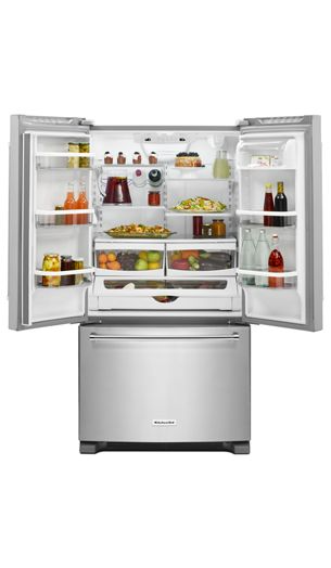 20 cu. ft. 36-Inch Width Counter-Depth French Door Refrigerator with Interior Dispensev