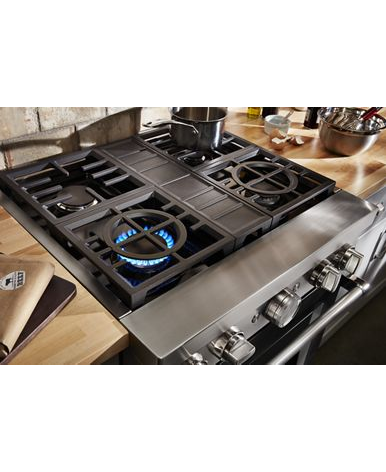 KitchenAid® 30'' Smart Commercial-Style Dual Fuel Range with 4 Burners