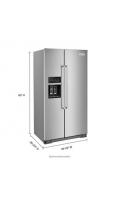 19.9 cu ft. Counter-Depth Side-by-Side Refrigerator with Exterior Ice and Water and PrintShield™ finish