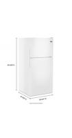 30-Inch Wide Top Freezer Refrigerator with PowerCold® Feature- 18 Cu. Ft.
