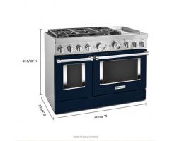 KitchenAid® 48'' Smart Commercial-Style Dual Fuel Range with Griddle