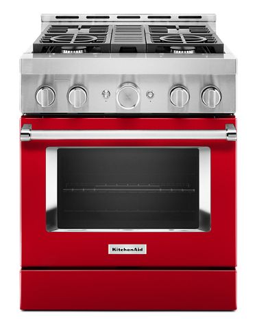 KitchenAid® 30'' Smart Commercial-Style Gas Range with 4 Burners