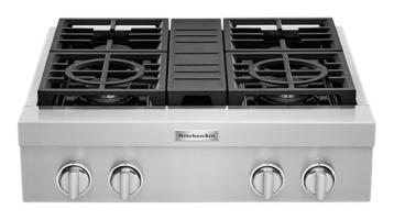 KitchenAid® 30'' 4-Burner Commercial-Style Gas Rangetop