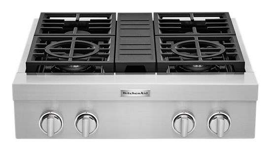 KitchenAid® 30'' 4-Burner Commercial-Style Gas Rangetop