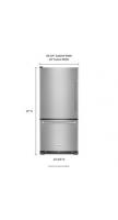 19 cu. ft. 30-Inch Width Full Depth Non Dispense Bottom Mount Refrigerator.
