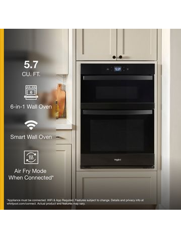 5.7 Total Cu. Ft. Combo Wall Oven with Air Fry When Connected