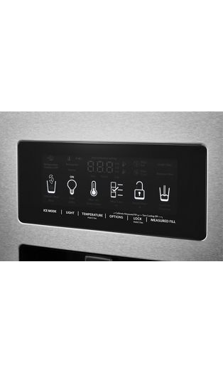 19.9 cu ft. Counter-Depth Side-by-Side Refrigerator with Exterior Ice and Water and PrintShield™ finish