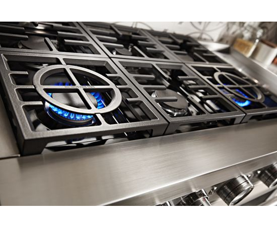 KitchenAid® 48'' Smart Commercial-Style Dual Fuel Range with Griddle
