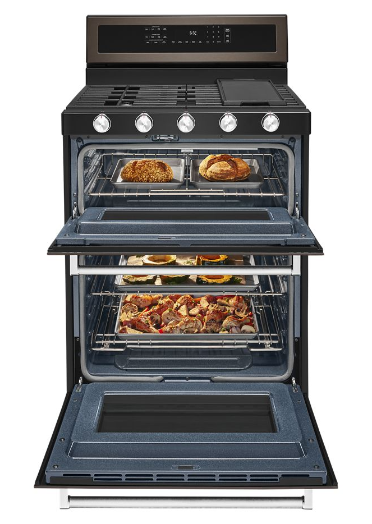 30-Inch 5 Burner Gas Double Oven Convection Range