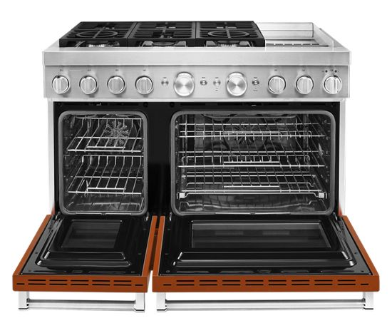 KitchenAid® 48'' Smart Commercial-Style Dual Fuel Range with Griddle