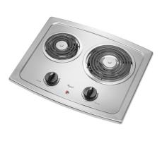 21-inch Electric Cooktop with Stainless Steel Surface