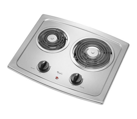 21-inch Electric Cooktop with Stainless Steel Surface