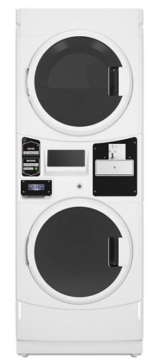 Commercial Gas Stack Washer/Dryer, Coin Drop Ready