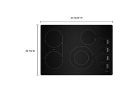 30-Inch Electric Cooktop with Reversible Grill and Griddle