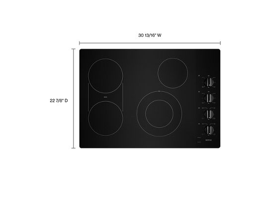 30-Inch Electric Cooktop with Reversible Grill and Griddle
