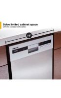 Small-Space Compact Dishwasher with Stainless Steel Tub.