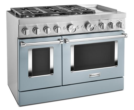 KitchenAid® 48'' Smart Commercial-Style Dual Fuel Range with Griddle