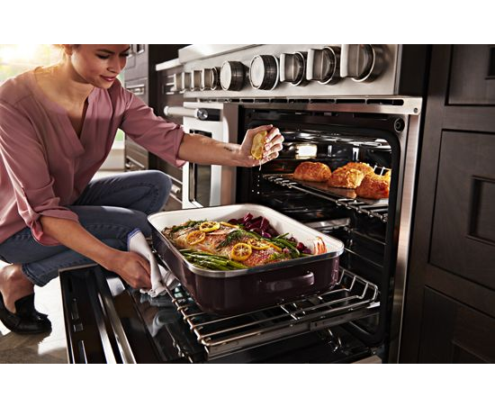 KitchenAid® 48'' Smart Commercial-Style Dual Fuel Range with Griddle