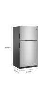 33-Inch Wide Top Freezer Refrigerator with PowerCold® Feature- 21 Cu. Ft.