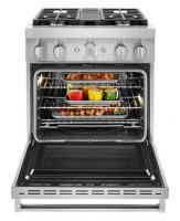 KitchenAid® 30'' Smart Commercial-Style Dual Fuel Range with 4 Burners